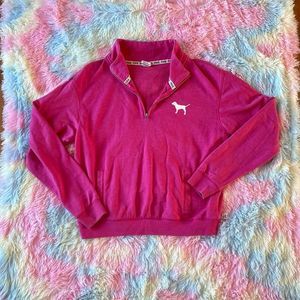 VS PINK 1/4 Zip Sweater